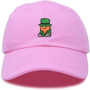 imageDALIX Embroidered Lucky Gnome St Patricks Dad Saint Pattys Cap Hat WomenLight Pink