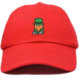 imageDALIX Embroidered Lucky Gnome St Patricks Dad Saint Pattys Cap Hat WomenRed