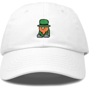 imageDALIX Embroidered Lucky Gnome St Patricks Dad Saint Pattys Cap Hat WomenWhite