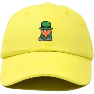 imageDALIX Embroidered Lucky Gnome St Patricks Dad Saint Pattys Cap Hat WomenYellow