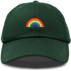 imageDALIX Rainbow Baseball Cap Womens Hats Cute Hat Soft Cotton CapsDark Green