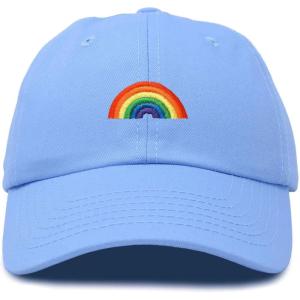 imageDALIX Rainbow Baseball Cap Womens Hats Cute Hat Soft Cotton CapsLight Blue