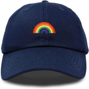 imageDALIX Rainbow Baseball Cap Womens Hats Cute Hat Soft Cotton CapsNavy Blue