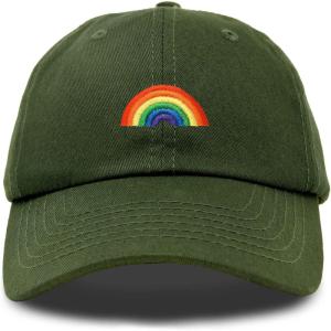 imageDALIX Rainbow Baseball Cap Womens Hats Cute Hat Soft Cotton CapsOlive