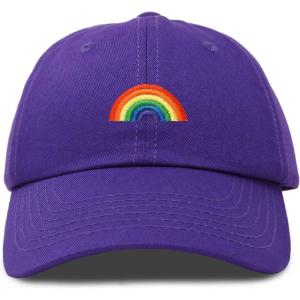 imageDALIX Rainbow Baseball Cap Womens Hats Cute Hat Soft Cotton CapsPurple