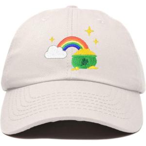 imageDALIX St Patricks Pot of Gold Hat Womens Embroidered Baseball CapBeige