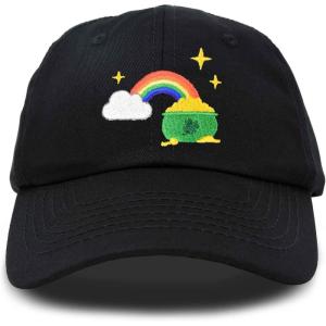 imageDALIX St Patricks Pot of Gold Hat Womens Embroidered Baseball CapBlack