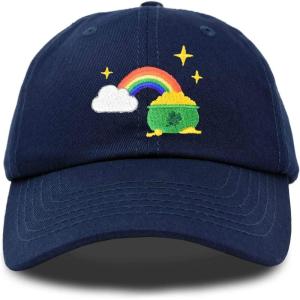 imageDALIX St Patricks Pot of Gold Hat Womens Embroidered Baseball CapNavy Blue