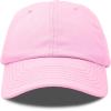 imageDALIX Womens Cap Adjustable Hat 100 Cotton Black White Gold Lavender Blue Pink Lime Green Hot PinkPink
