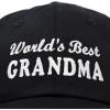 imageDALIX Worlds Best Grandma Hat Gift Embroidered Cotton CapBlack