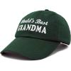 imageDALIX Worlds Best Grandma Hat Gift Embroidered Cotton CapDark Green