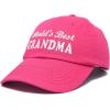 imageDALIX Worlds Best Grandma Hat Gift Embroidered Cotton CapHot Pink