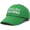 imageDALIX Worlds Best Grandma Hat Gift Embroidered Cotton CapKelly Green