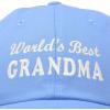 imageDALIX Worlds Best Grandma Hat Gift Embroidered Cotton CapLight Blue