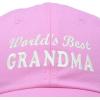 imageDALIX Worlds Best Grandma Hat Gift Embroidered Cotton CapLight Pink