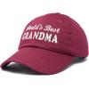 imageDALIX Worlds Best Grandma Hat Gift Embroidered Cotton CapMaroon