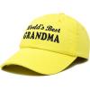 imageDALIX Worlds Best Grandma Hat Gift Embroidered Cotton CapMinion Yellow