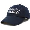 imageDALIX Worlds Best Grandma Hat Gift Embroidered Cotton CapNavy Blue