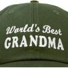 imageDALIX Worlds Best Grandma Hat Gift Embroidered Cotton CapOlive
