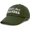 imageDALIX Worlds Best Grandma Hat Gift Embroidered Cotton CapOlive
