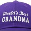 imageDALIX Worlds Best Grandma Hat Gift Embroidered Cotton CapPurple