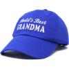 imageDALIX Worlds Best Grandma Hat Gift Embroidered Cotton CapRoyal Blue