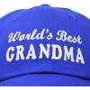 imageDALIX Worlds Best Grandma Hat Gift Embroidered Cotton CapRoyal Blue