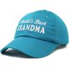 imageDALIX Worlds Best Grandma Hat Gift Embroidered Cotton CapTeal