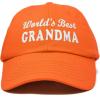 imageDALIX Worlds Best Grandma Hat Gift Embroidered Cotton CapOrange
