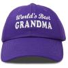 imageDALIX Worlds Best Grandma Hat Gift Embroidered Cotton CapPurple