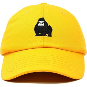 imageDALIX Gorilla Hat King of The Jungle Black Ape Baseball CapGold