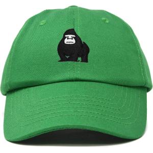 imageDALIX Gorilla Hat King of The Jungle Black Ape Baseball CapKelly Green
