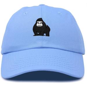 imageDALIX Gorilla Hat King of The Jungle Black Ape Baseball CapLight Blue