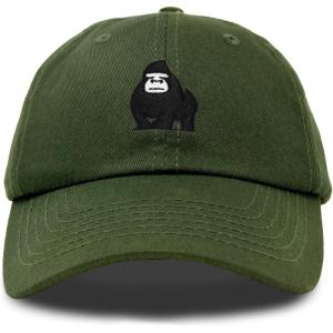 imageDALIX Gorilla Hat King of The Jungle Black Ape Baseball CapOlive