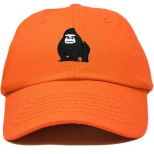 imageDALIX Gorilla Hat King of The Jungle Black Ape Baseball CapOrange