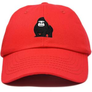imageDALIX Gorilla Hat King of The Jungle Black Ape Baseball CapRed