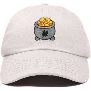 imageDALIX Lucky Pot of Gold Hat Womens Embroidered Baseball CapBeige