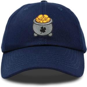 imageDALIX Lucky Pot of Gold Hat Womens Embroidered Baseball CapNavy Blue