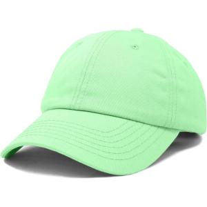 imageDALIX Womens Cap Adjustable Hat 100 Cotton Black White Gold Lavender Blue Pink Lime Green Hot PinkGreen