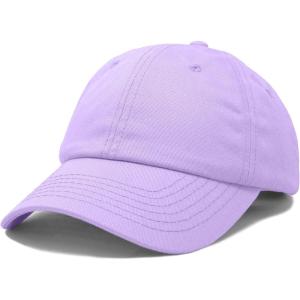 imageDALIX Womens Cap Adjustable Hat 100 Cotton Black White Gold Lavender Blue Pink Lime Green Hot PinkLavender