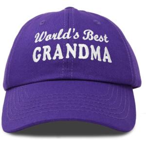 imageDALIX Worlds Best Grandma Hat Gift Embroidered Cotton CapPurple