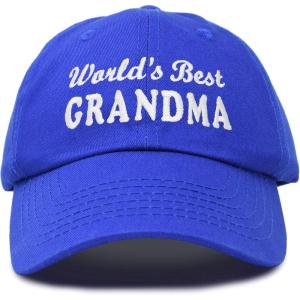 imageDALIX Worlds Best Grandma Hat Gift Embroidered Cotton CapRoyal Blue