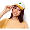 imageDALIX Embroidered Clover Trucker Cap Hat MenGold White