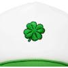 imageDALIX Embroidered Clover Trucker Cap Hat MenKelly White