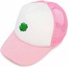 imageDALIX Embroidered Clover Trucker Cap Hat MenLight Pink White