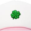 imageDALIX Embroidered Clover Trucker Cap Hat MenLight Pink White