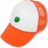 imageDALIX Embroidered Clover Trucker Cap Hat MenOrange White
