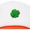 imageDALIX Embroidered Clover Trucker Cap Hat MenOrange White