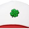 imageDALIX Embroidered Clover Trucker Cap Hat MenRed White