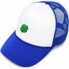 imageDALIX Embroidered Clover Trucker Cap Hat MenRoyal White